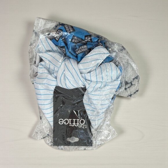 THE OFFICE Set of 2 Blue White Scrunchie Hairtie Set NEW NWT - Picture 2 of 5